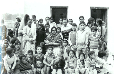 Ammaji, staff and kids in the early days of KHEL