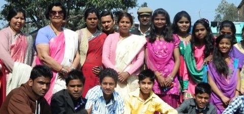 Ammaji with 8th Class Students